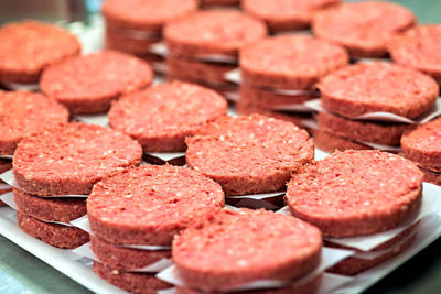 Close-up of beef on table