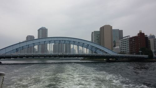 Bridge over river in city
