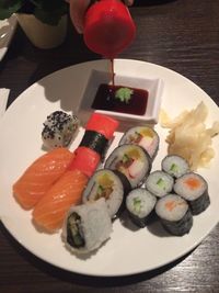 Close-up of food on table