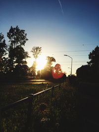 Empty road at sunset