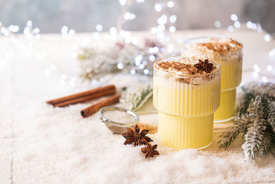 Close-up of coffee on table