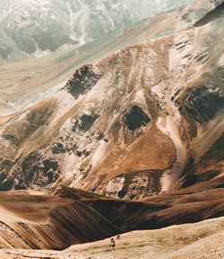 High angle view of mountain range