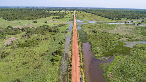 High angle view of landscape