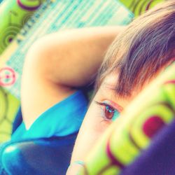 Close-up portrait of young woman