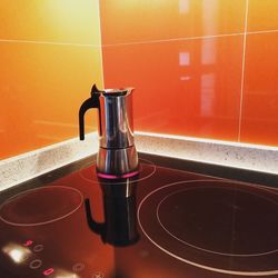 Close-up of drink on table at home