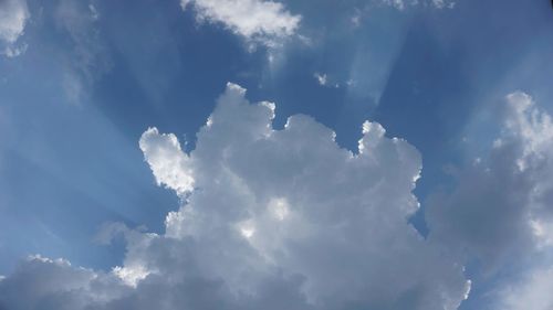 Low angle view of clouds in sky