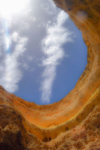 Low angle view of mountain against sky