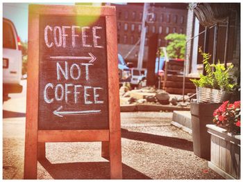 Text on the wall of a store