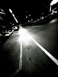 Illuminated street light at night