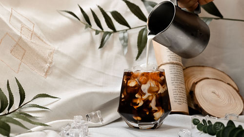 Close-up of drink on table