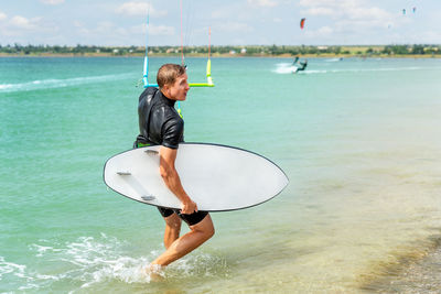 Full length of man on beach