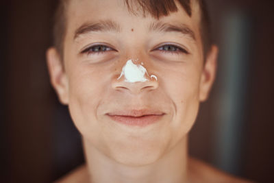 Close-up portrait of boy