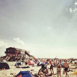 Woman standing at seaside