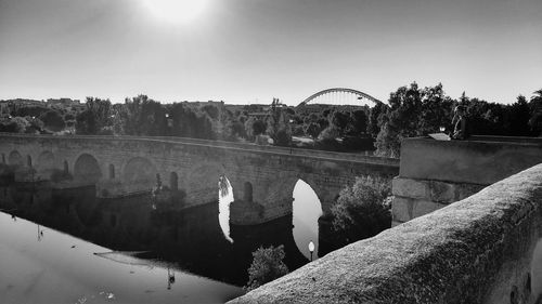 Panoramic shot of built structure against clear sky