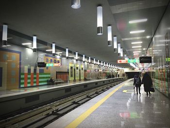Railroad station platform