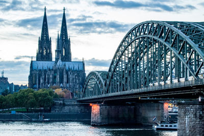 Bridge over river in city