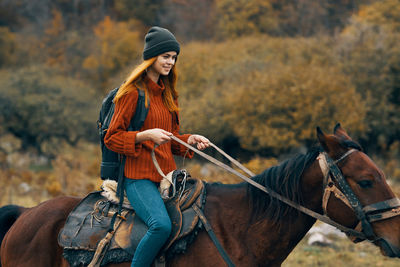 Man riding horse