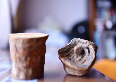 Close-up of coffee on table