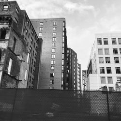 Low angle view of buildings against sky