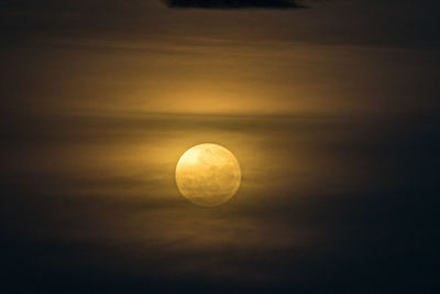 Low angle view of moon in sky