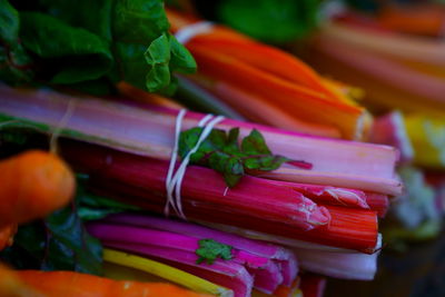 Close-up of chopped vegetables