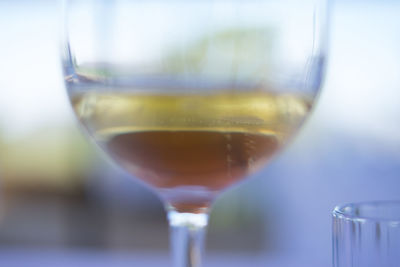 Close-up of drink on glass