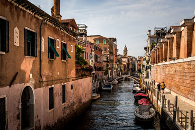 Canal passing through buildings