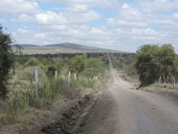 Road passing through landscape