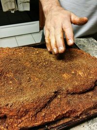 Close-up of cropped woman