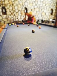 High angle view of ball on table