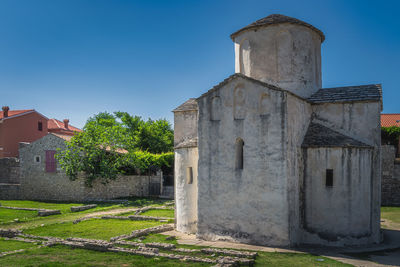 Historic building against blue sky