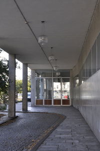 Empty corridor of building