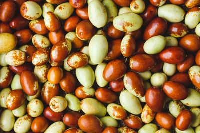 Full frame shot of fruits for sale in market