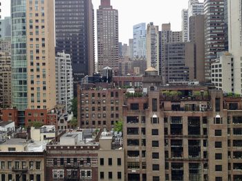 Rooftop view over typical manhattan buildings