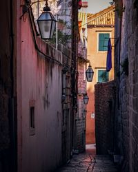 Alley amidst buildings in city