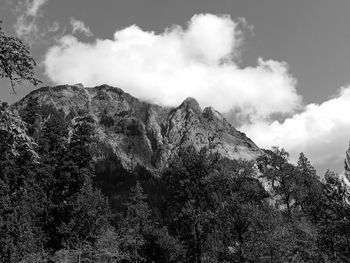 Low angle view of mountain against sky