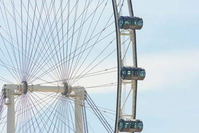 Low angle view of ferris wheel against sky