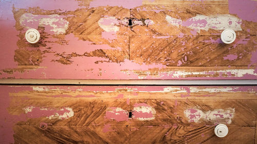 Close-up of pink wood