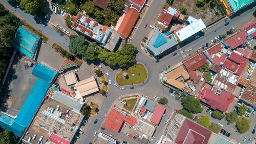 Aerial view of the city of arusha, tanzania