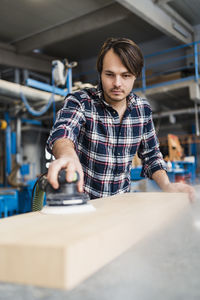 Portrait of a man working