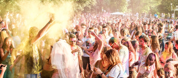 Group of people at music concert