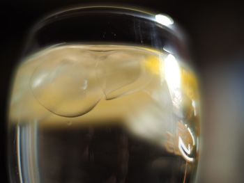 Close-up of bubbles in water