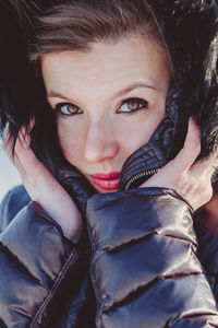 Close-up portrait of woman