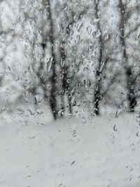 Full frame shot of wet glass window