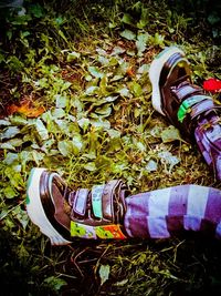 Low section of person standing on ground