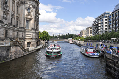 Tourist boat on the river spree