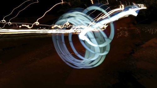 Light trails at night