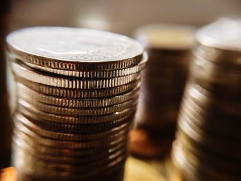 Close-up of coins