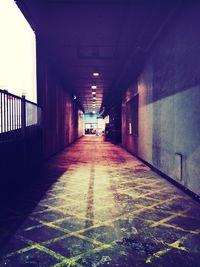 Empty road in tunnel