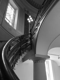 Low angle view of spiral staircase